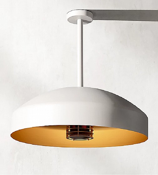 DOME DISC PENDANT WHITE