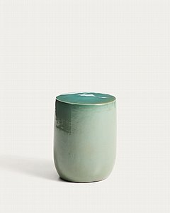 שולחן צד Mesquida Pivot Glazed Turquoise 35 שולחן צד Mesquida Pivot Glazed Turquoise 35
