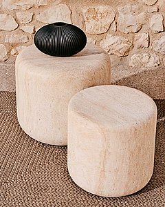 שולחן צד 60 Drasi Cement Travertine שולחן צד 60 Drasi Cement Travertine