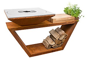 עמדת צלייה ומדורת גן - ART G4 CORTEN עמדת צלייה ומדורת גן - ART G4 CORTEN