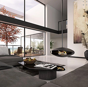 קמין פנים תלוי Espoo Ceiling BLACK קמין פנים תלוי Espoo Ceiling BLACK