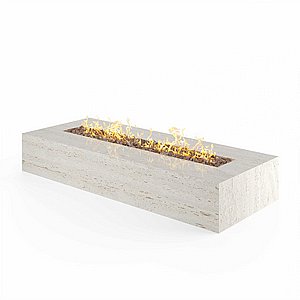 שולחן אש מלבני Optimus Gas Travertine שולחן אש מלבני Optimus Gas Travertine