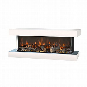 קמין פנים חשמלי בנוי צמוד קיר Disegno 3D S90 לבן קמין פנים חשמלי בנוי צמוד קיר Disegno 3D S90 לבן