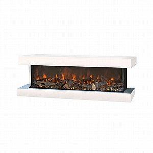 קמין פנים חשמלי בנוי צמוד קיר Disegno 3D S120 לבן קמין פנים חשמלי בנוי צמוד קיר Disegno 3D S120 לבן