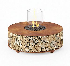 שולחן אש ומדורת גן עגולה Supreme Corten קורטן שולחן אש ומדורת גן עגולה Supreme Corten קורטן