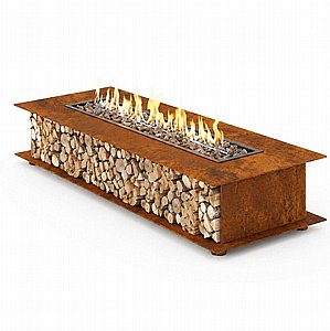 שולחן אש מלבן גז Supreme Rectangle Corten -בהתאמה אישית- שולחן אש מלבן גז Supreme Rectangle Corten -בהתאמה אישית-