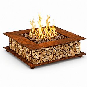 שולחן אש ריבוע גז Supreme Square Corten -בהתאמה אישית- שולחן אש ריבוע גז Supreme Square Corten -בהתאמה אישית-