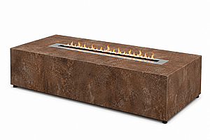 שולחן אש מלבני מסדרת AURA Corten ביו אתנול שולחן אש מלבני מסדרת AURA Corten ביו אתנול