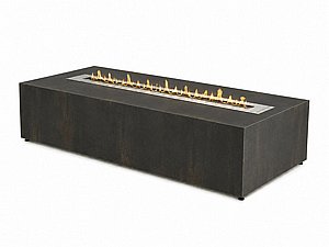 שולחן אש מלבני מסדרת AURA Metallic iron ביו אתנול שולחן אש מלבני מסדרת AURA Metallic iron ביו אתנול